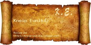 Kneip Euniké névjegykártya